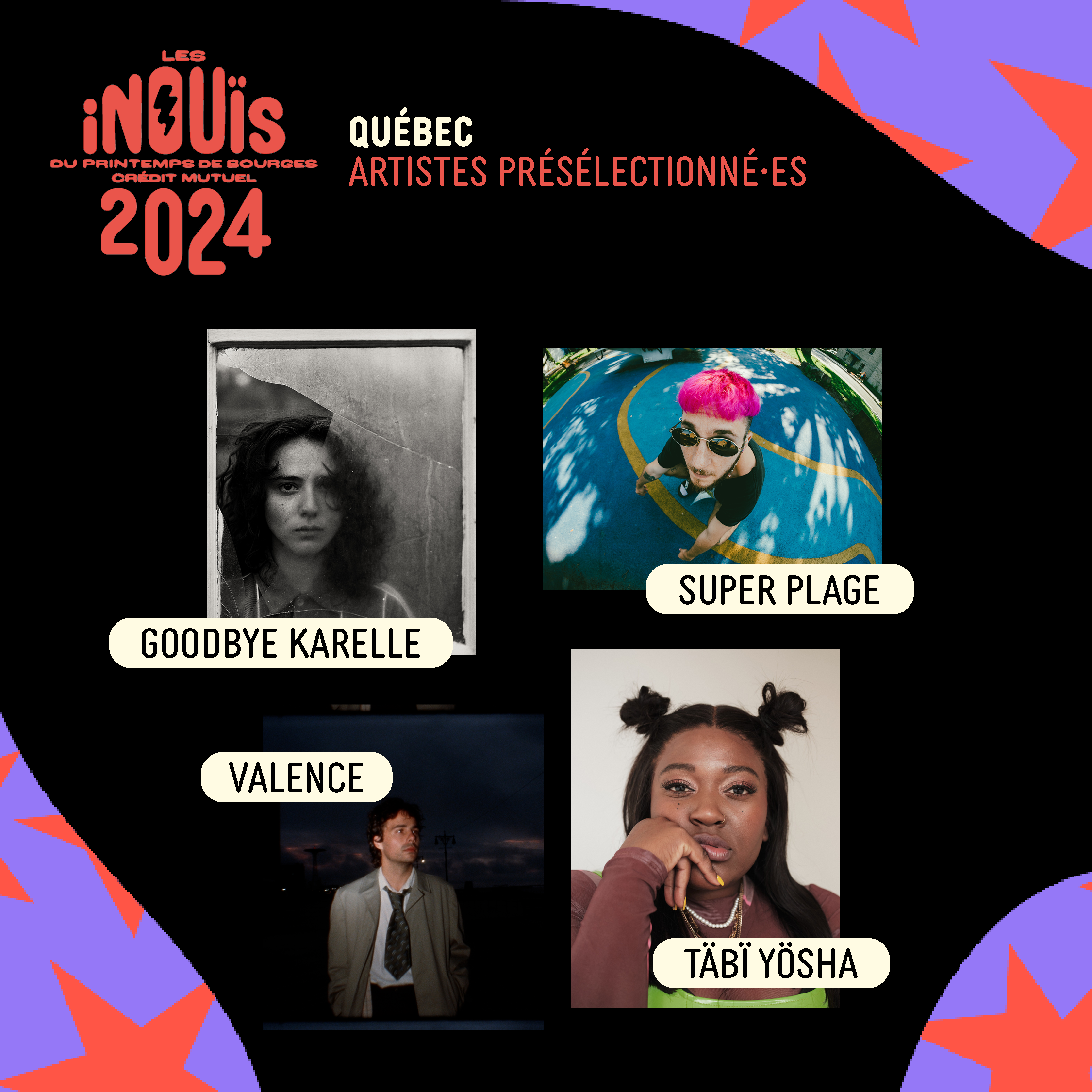 artistes québec présélection iNOUïS 2024